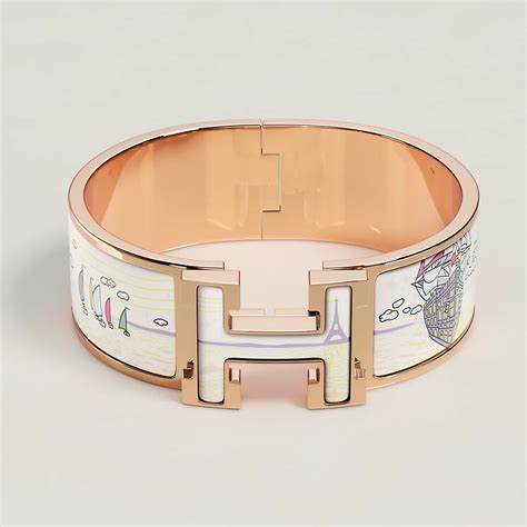 bracciale hermes rosa argento|Bracciali Hermès in Oro rosa Argentato .